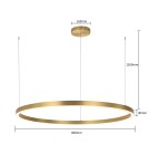 Pendant lamps circles - Light Prestige Midway large gold pendant lamp LP-033/1P L GD 1xLED Gold - product 7