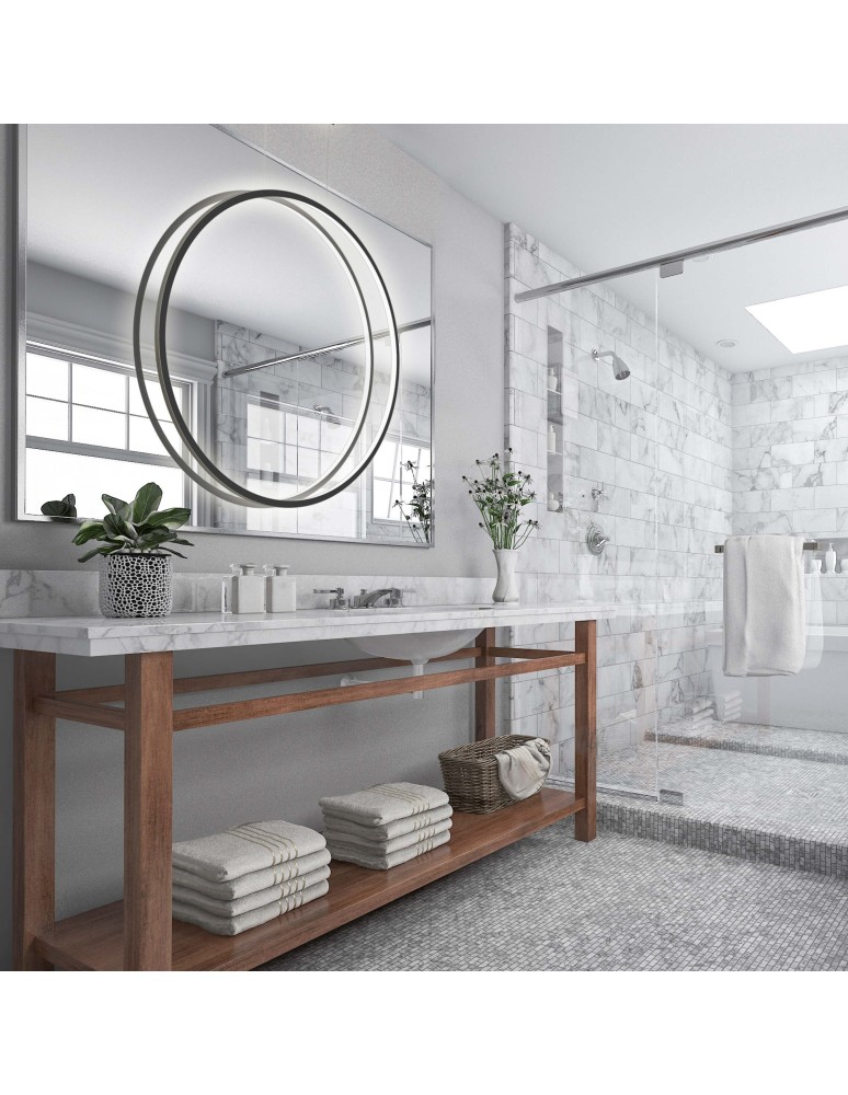 Pendant lamps circles - Light Prestige Mirror pendant lamp small black IP44 LP-999/1P S BK 1xLED black - product kolory-swiatla.pl 6