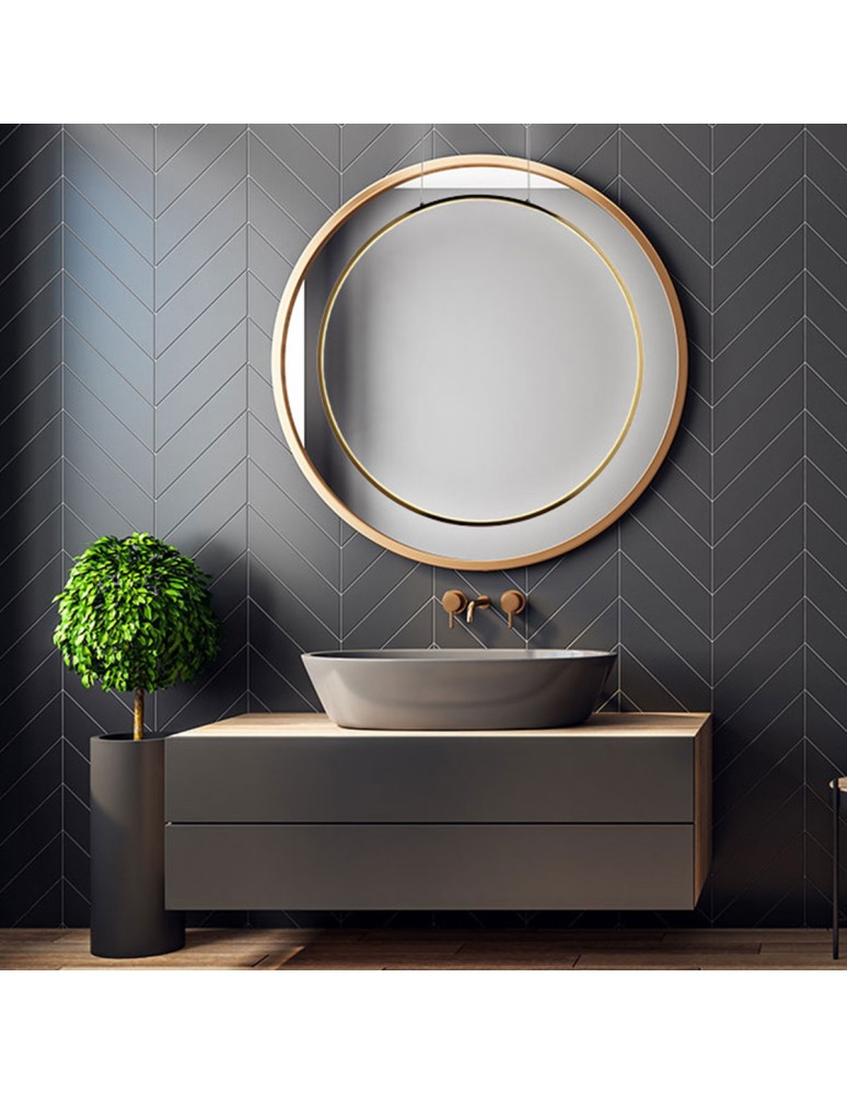 Pendant lamps circles - Light Prestige Mirror pendant small gold 1xLED IP44 gold LP-999/1P S GD - product kolory-swiatla.pl 6