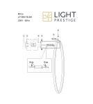 Bathroom wall lamps - Light Prestige Mirror wall lamp large black LP-999/1W L BK 1xLED IP44 black - product 6