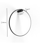 Bathroom wall lamps - Light Prestige Mirror wall lamp large black LP-999/1W L BK 1xLED IP44 black - product 12