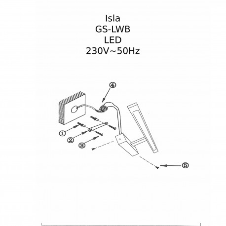 Light Prestige Isla kinkiet chrom sredni z IP44 4000K LED chrom GS-LWB-12W CH