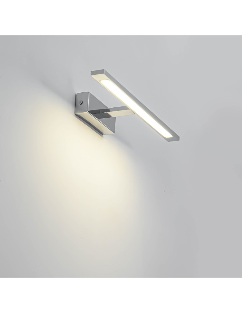 Bathroom wall lamps - Light Prestige Isla chrome wall lamp with IP44 4000K LED chrome GS-LWB-12W CH - product kolory-swiatla.pl 13
