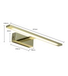 Bathroom wall lamps - Light Prestige Isla medium gold wall lamp with IP44 4000K LED gold GS-LWB-12W GOLD - product 5