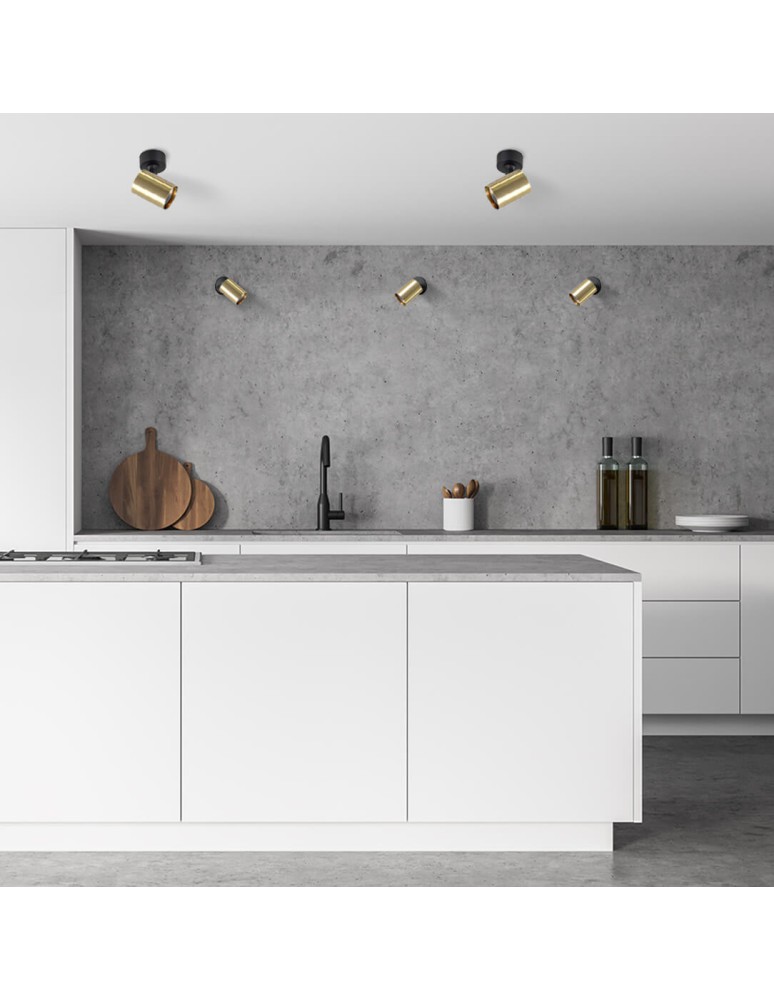 Ceiling spotlights - Light Prestige Snow 1 spot gold LP-731/1W GD 1xGU10 black/gold - product kolory-swiatla.pl 6