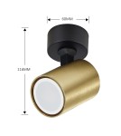 Ceiling spotlights - Light Prestige Snow 1 spot gold LP-731/1W GD 1xGU10 black/gold - product 9