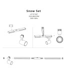 Ready-made rail kits - Light Prestige Snow SET 1F black GU10 black LP-737 BK SET - product 14