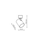Lamps for 1 phase busbars - Light Prestige Snow spotlight for busbar 1F black GU10 black LP-731/1R BK - product 6