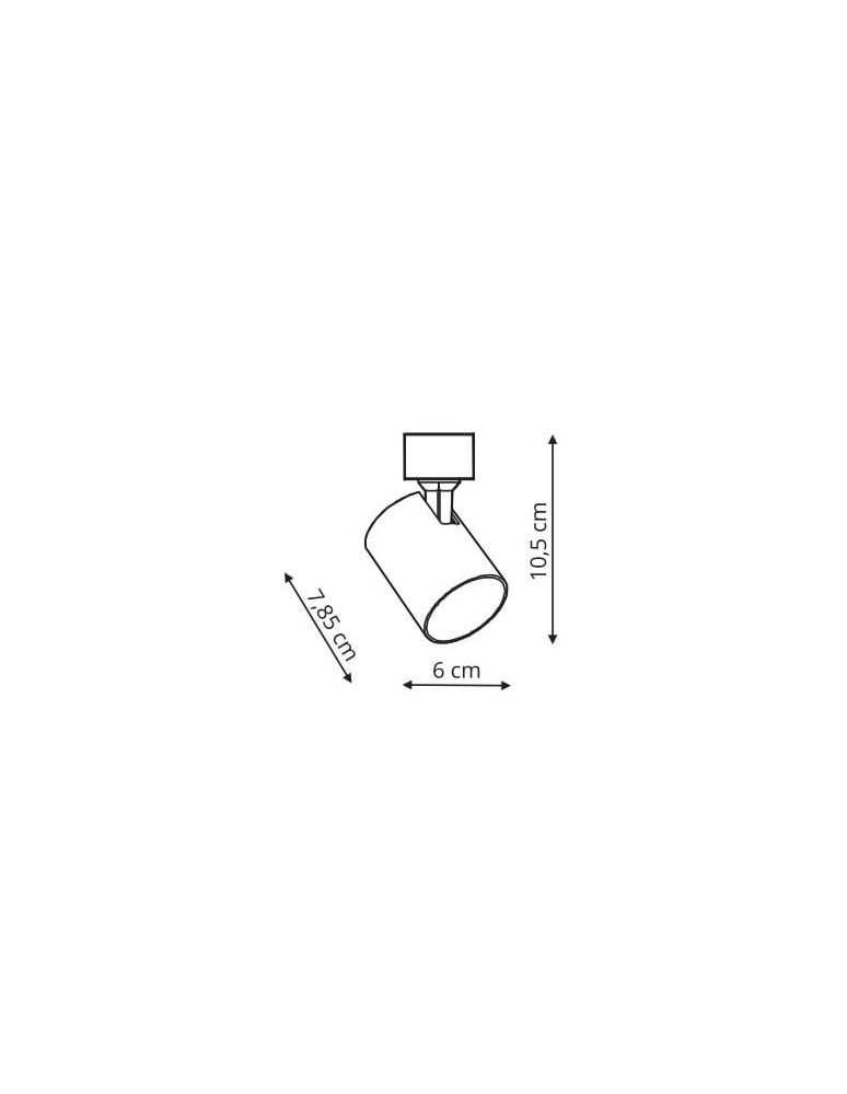 Lamps for 1 phase busbars - Light Prestige Snow spotlight for busbar 1F black GU10 black LP-731/1R BK - product kolory-swiatla.pl 6