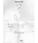 Lamps for 1 phase busbars - Light Prestige Snow spotlight for busbar 1F black GU10 black LP-731/1R BK - product 7