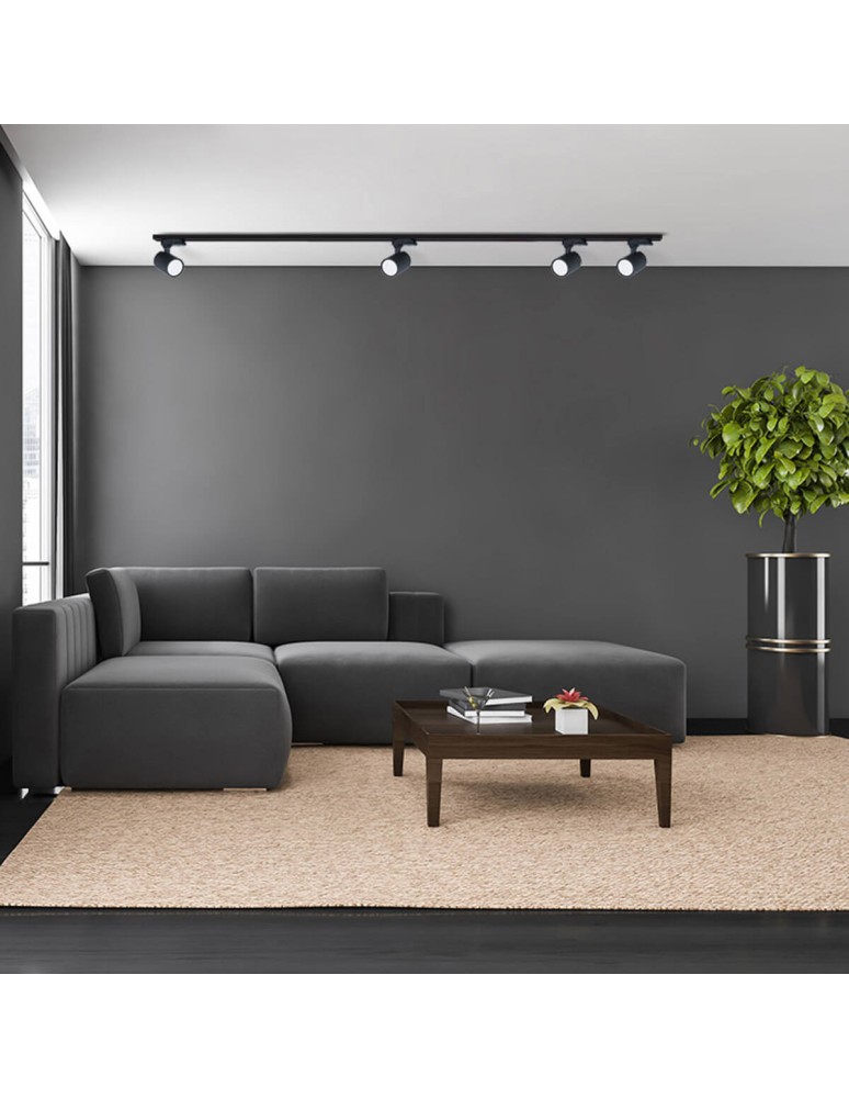 Ready-made rail kits - Light Prestige Snow System 3F GU10 4x50W black LP-737 BK SET 3F - product kolory-swiatla.pl 5