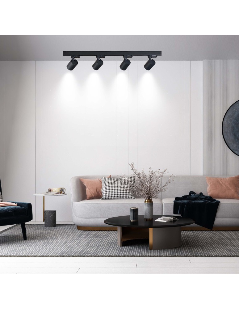 Ready-made rail kits - Light Prestige Snow System 3F GU10 4x50W black LP-737 BK SET 3F - product kolory-swiatla.pl 8