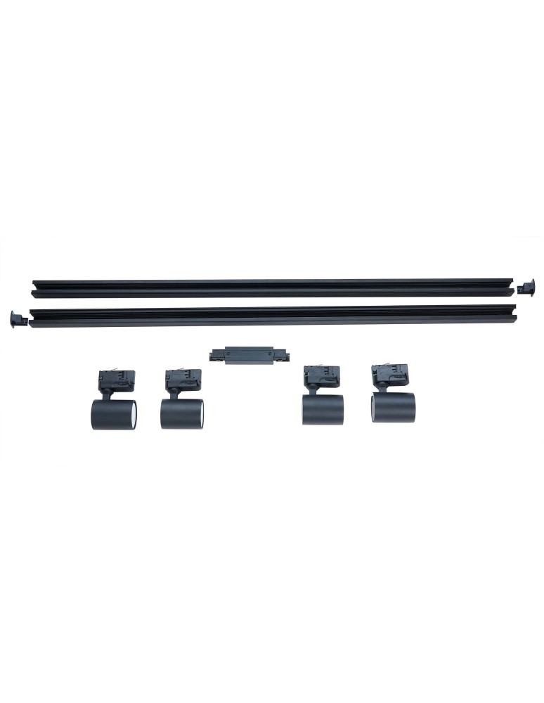Ready-made rail kits - Light Prestige Snow System 3F GU10 4x50W black LP-737 BK SET 3F - product kolory-swiatla.pl 10