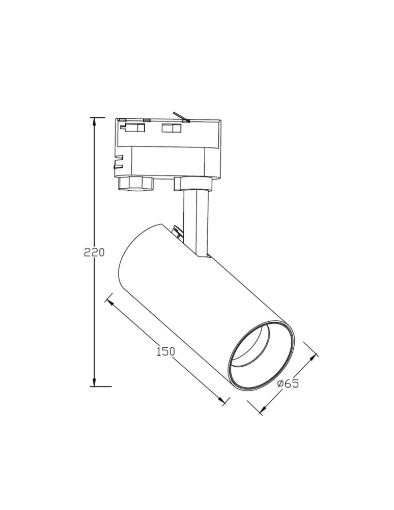 Lamps for 1 phase busbars - Light Prestige Ice spotlight for busbar 1F black GU10 black LP-732/1R 3W BK - product kolory-swiatla.pl 6