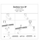 Lamps for 1 phase busbars - Light Prestige Ice spotlight for busbar 1F black GU10 black LP-732/1R 3W BK - product 7