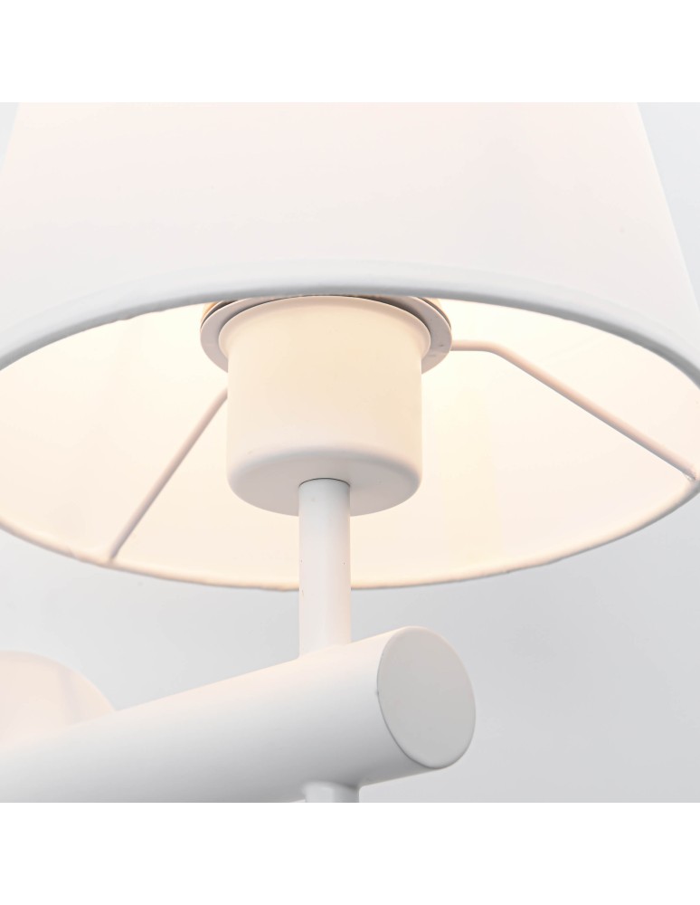 Wall lamps with lampshade - Light Prestige Tivoli wall lamp white E27 white LP-1133/1W WH - product kolory-swiatla.pl 8