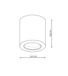 Hermetic ceiling luminaires - Light Prestige Faro surface-mounted luminaire black IP65 GU10 black LP-6510/1SM BK - product 6