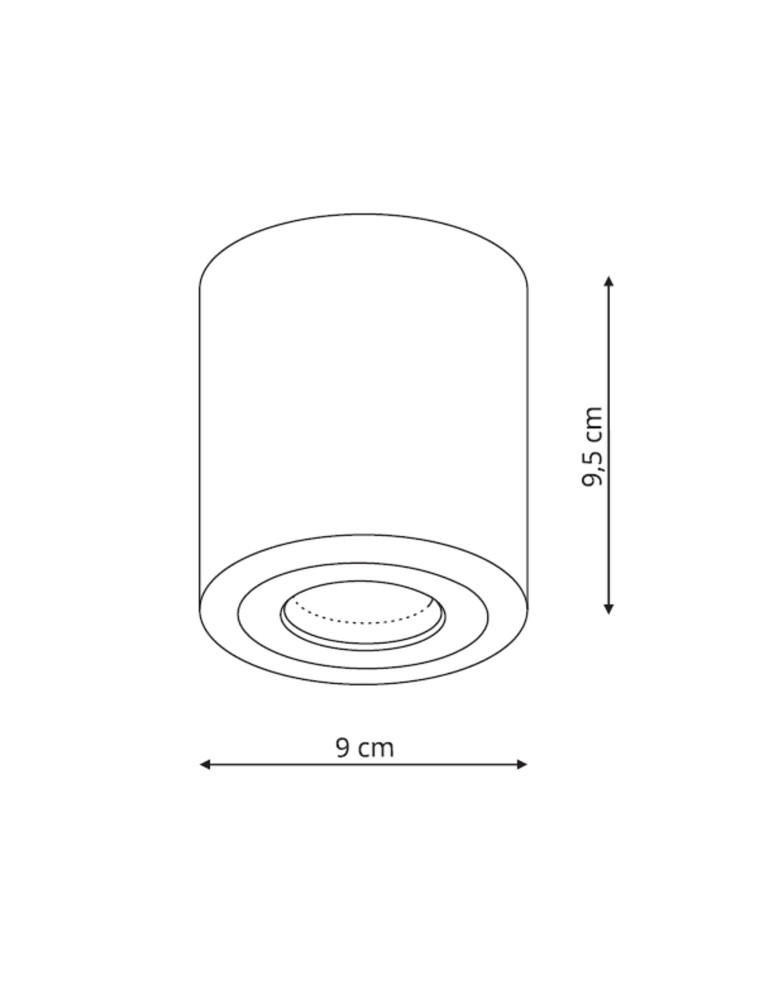 Hermetic ceiling luminaires - Light Prestige Faro XL surface-mounted luminaire black IP65 GU10 black LP-6510/1SM XL BK - product kolory-swiatla.pl 6