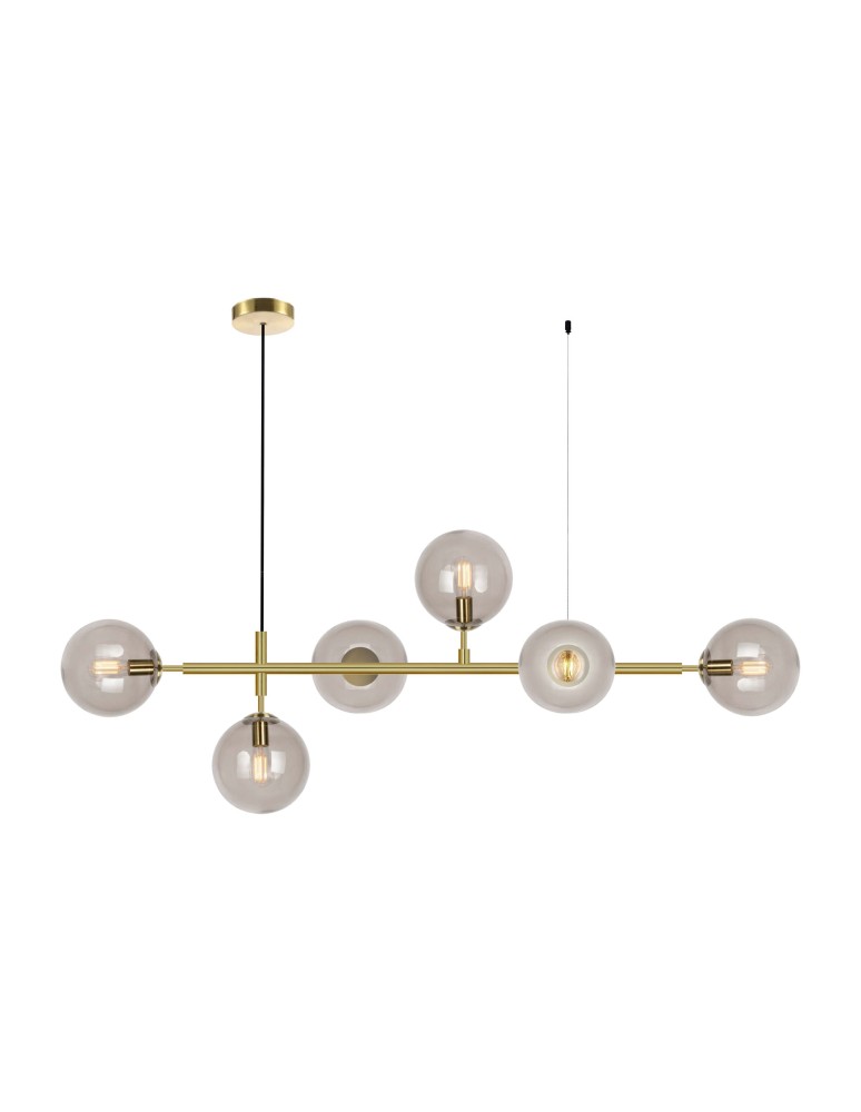 Pendant lamps - Light Prestige Alisa pendant lamp transparent balls LP-005/6P TR 6xE14 gold / transparent - product kolory-swiatla.pl 5