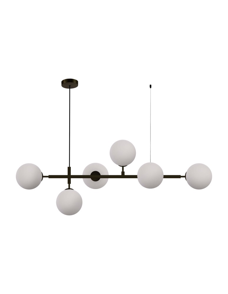 Pendant lamps - Light Prestige Alisa pendant lamp black white balls LP-005/6P BK/WH 6xE14 black / white - product kolory-swiatla.pl 14