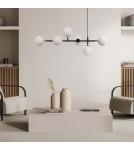 Light Prestige Alisa lampa wisząca czarna białe kulki LP-005/6P BK/WH 6xE14 czarny / biały