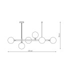 Light Prestige Alisa lampa wisząca czarna białe kulki LP-005/6P BK/WH 6xE14 czarny / biały