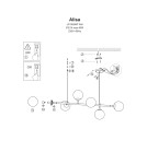 Pendant lamps - Light Prestige Alisa pendant lamp black white balls LP-005/6P BK/WH 6xE14 black / white - product 17