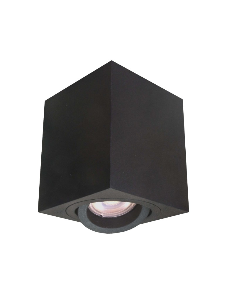 Ceiling luminaires for replaceable light source - Light Prestige Lyon 1 surface-mounted luminaire black GU10 black LP-5881/1SM BK - product kolory-swiatla.pl 4
