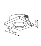 Flush-mounted lamps - pendants - Light Prestige Metis 1 concealed white GU10 white LP-2780/1RS WH - product 6