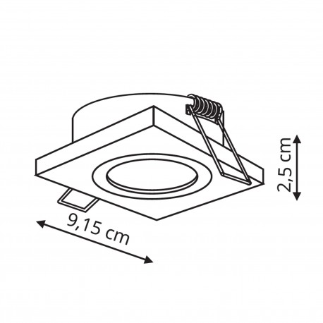 Light Prestige Metis 1 podtynkowa biała GU10 biały LP-2780/1RS WH