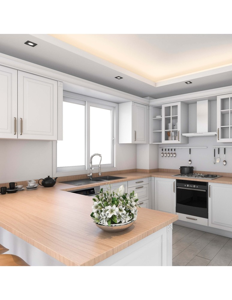 Flush-mounted lamps - pendants - Light Prestige Metis 1 flush mounted black GU10 black LP-2780/1RS BK - product kolory-swiatla.pl 5