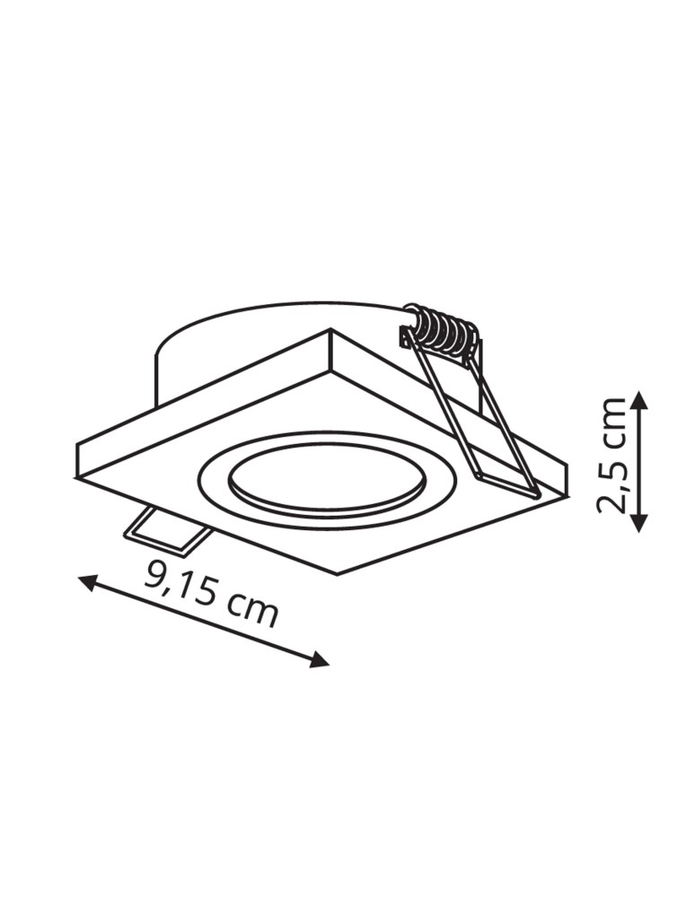 Flush-mounted lamps - pendants - Light Prestige Metis 1 flush mounted black GU10 black LP-2780/1RS BK - product kolory-swiatla.pl 6