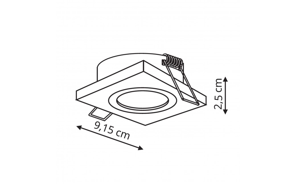 Light Prestige Metis 1 podtynkowa czarna GU10 czarny LP-2780/1RS BK