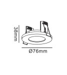 Flush-mounted hermetic lamps - Light Prestige Lagos flush-mounted round white IP65 GU10 white LP-440/1RS WH eyelet - product 6