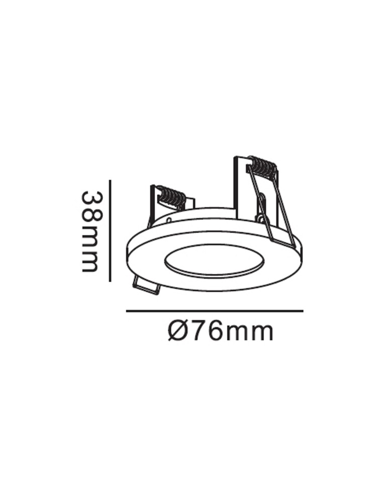Flush-mounted hermetic lamps - Light Prestige Lagos flush-mounted round white IP65 GU10 white LP-440/1RS WH eyelet - product kolory-swiatla.pl 6