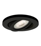 Flush-mounted lamps - pendants - Light Prestige Lagos concealed round movable black IP20 GU10 black LP-440/1RS BK movable eyelet - product 1
