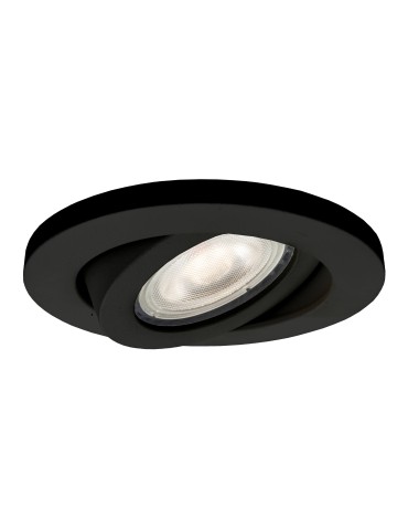 Light Prestige Lagos concealed round movable black IP20 GU10 black LP-440/1RS BK movable eyelet