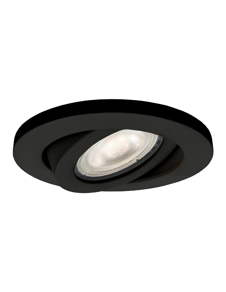 Flush-mounted lamps - pendants - Light Prestige Lagos concealed round movable black IP20 GU10 black LP-440/1RS BK movable eyelet - product kolory-swiatla.pl 1