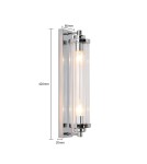 Glamour wall lamps - Light Prestige Lorenzo Wall lamp E14 2x40W transparent/silver LP-2960/1W CH - product 4