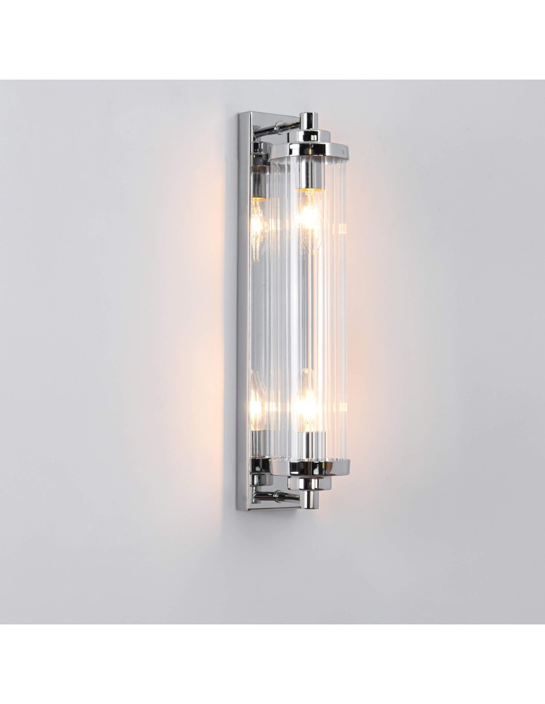 Glamour wall lamps - Light Prestige Lorenzo Wall lamp E14 2x40W transparent/silver LP-2960/1W CH - product kolory-swiatla.pl 6
