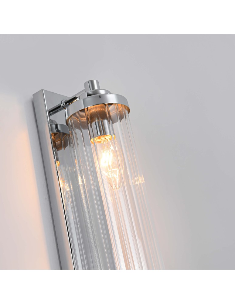 Glamour wall lamps - Light Prestige Lorenzo Wall lamp E14 2x40W transparent/silver LP-2960/1W CH - product kolory-swiatla.pl 8