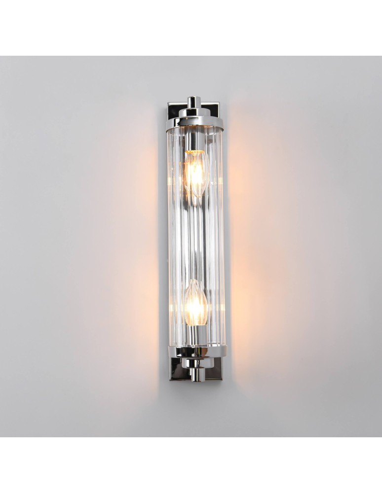 Glamour wall lamps - Light Prestige Lorenzo Wall lamp E14 2x40W transparent/silver LP-2960/1W CH - product kolory-swiatla.pl 12