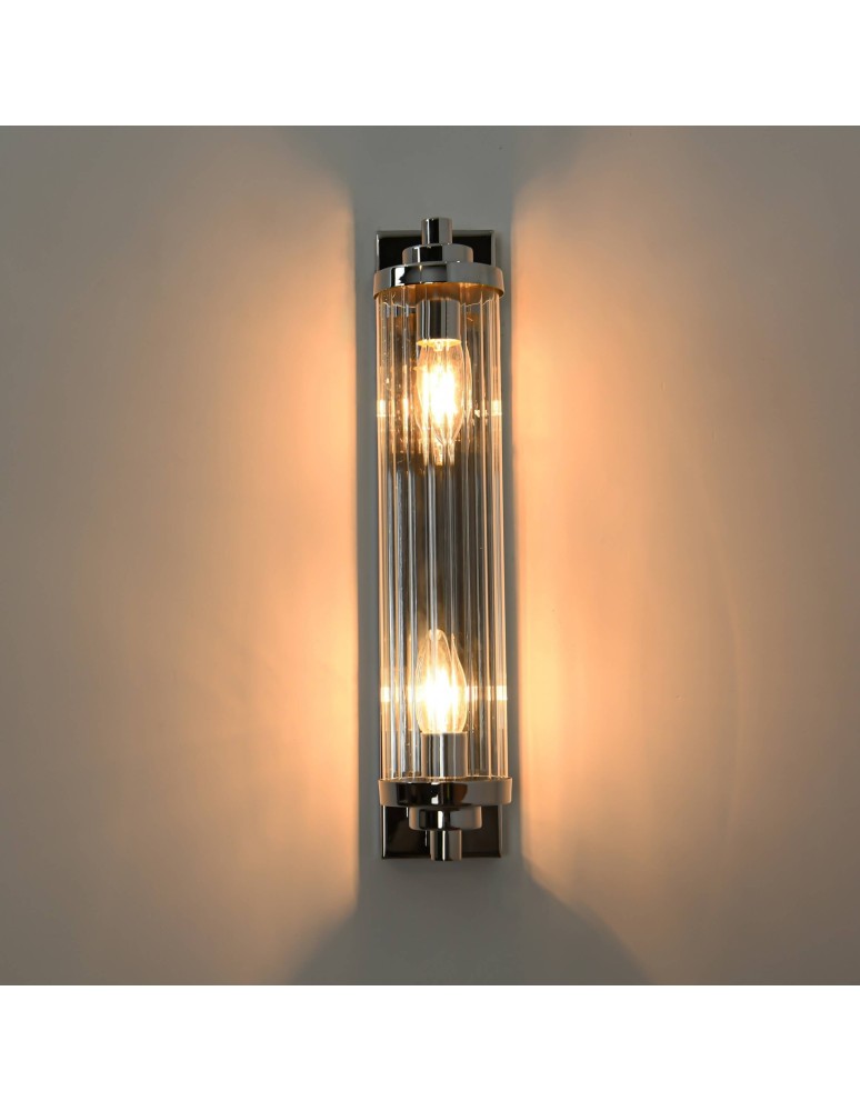 Glamour wall lamps - Light Prestige Lorenzo Wall lamp E14 2x40W transparent/silver LP-2960/1W CH - product kolory-swiatla.pl 13