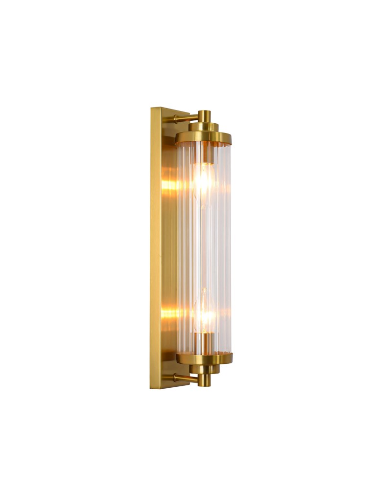 Glamour wall lamps - Light Prestige Lorenzo Wall lamp E14 2x40W transparent/gold LP-2960/1W GD - product kolory-swiatla.pl 2
