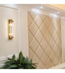 Glamour wall lamps - Light Prestige Lorenzo Wall lamp E14 2x40W transparent/gold LP-2960/1W GD - product 3