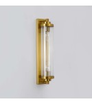 Glamour wall lamps - Light Prestige Lorenzo Wall lamp E14 2x40W transparent/gold LP-2960/1W GD - product 6