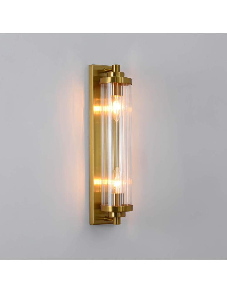 Glamour wall lamps - Light Prestige Lorenzo Wall lamp E14 2x40W transparent/gold LP-2960/1W GD - product kolory-swiatla.pl 7