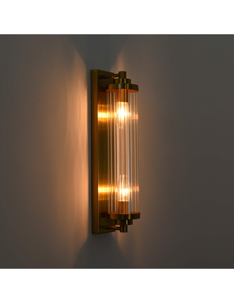 Glamour wall lamps - Light Prestige Lorenzo Wall lamp E14 2x40W transparent/gold LP-2960/1W GD - product kolory-swiatla.pl 8