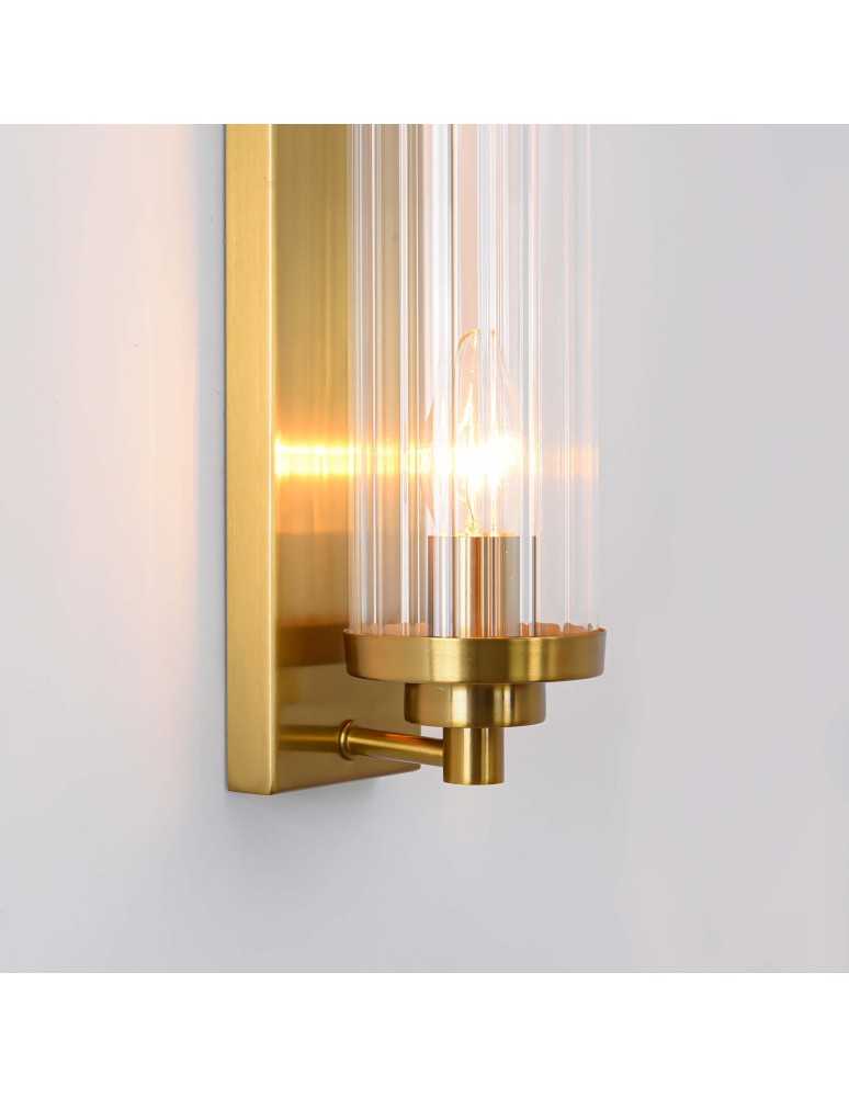 Glamour wall lamps - Light Prestige Lorenzo Wall lamp E14 2x40W transparent/gold LP-2960/1W GD - product kolory-swiatla.pl 10