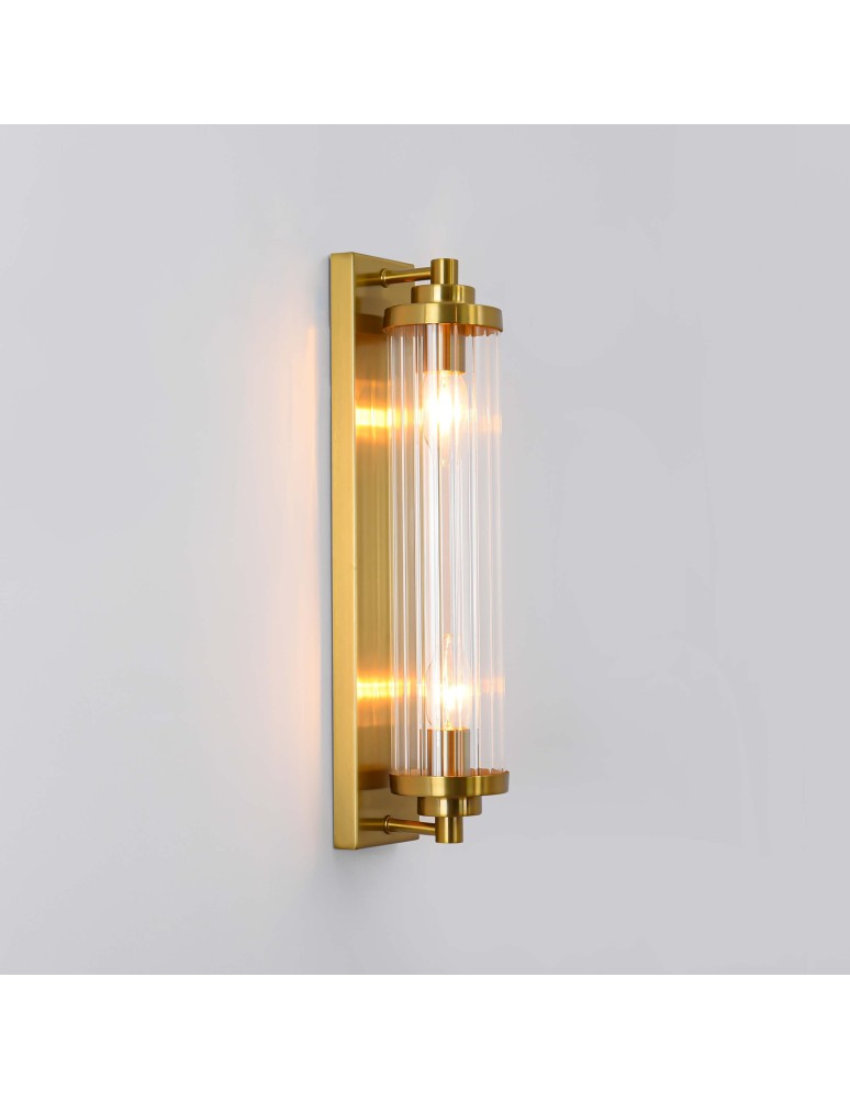 Glamour wall lamps - Light Prestige Lorenzo Wall lamp E14 2x40W transparent/gold LP-2960/1W GD - product kolory-swiatla.pl 14